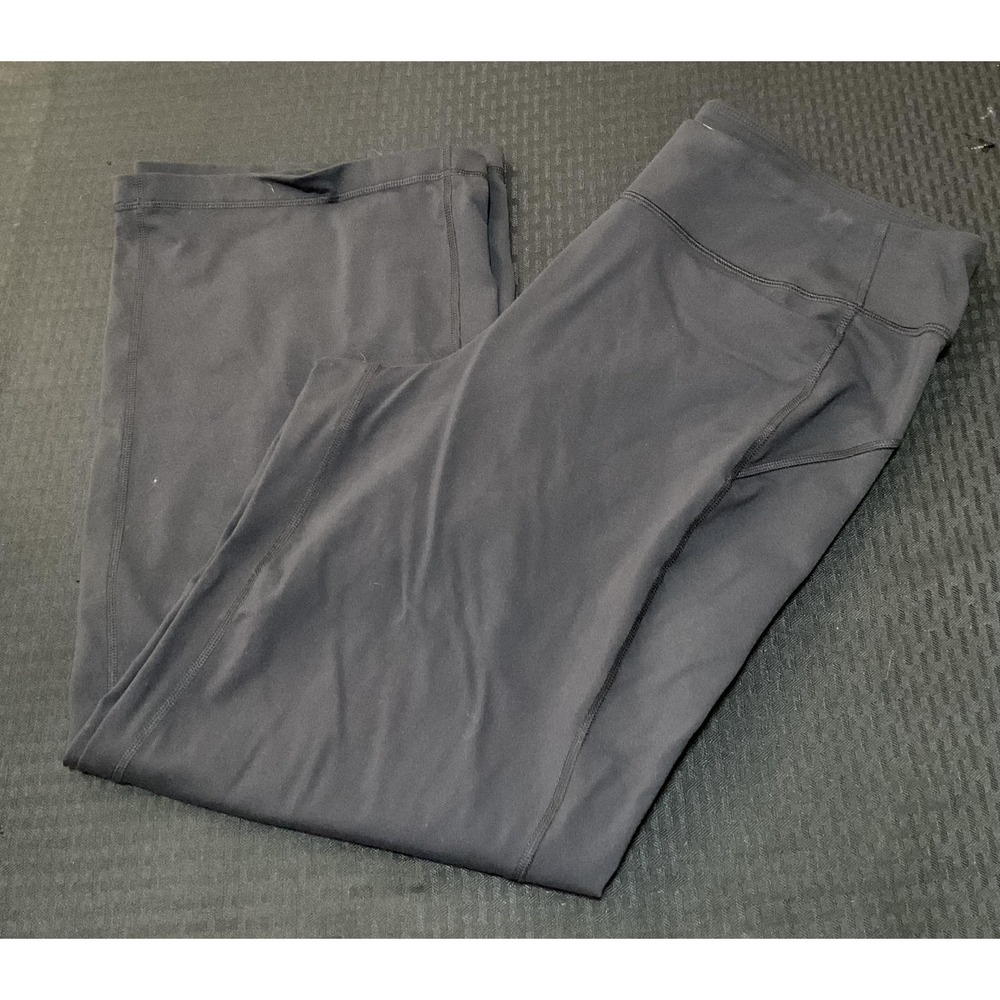 Duluth Trading Co. Pants Womens Large Black Ankle Leggings High Rise Zip Pocket